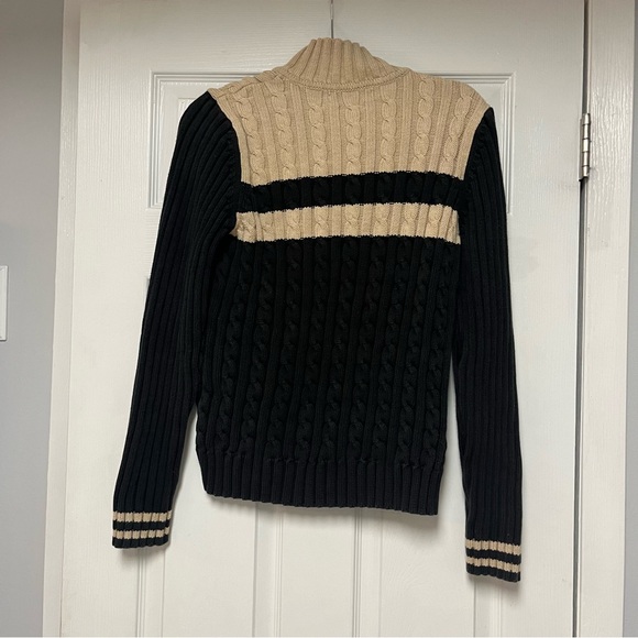 Tommy Hilfiger Y2K Cable Knit Mock Turtleneck Sweater Large - Picture 2 of 6